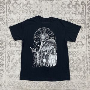 Vampire Freaks Black Plague Doctor With Raven Ault Horror T Shirt Size Medium